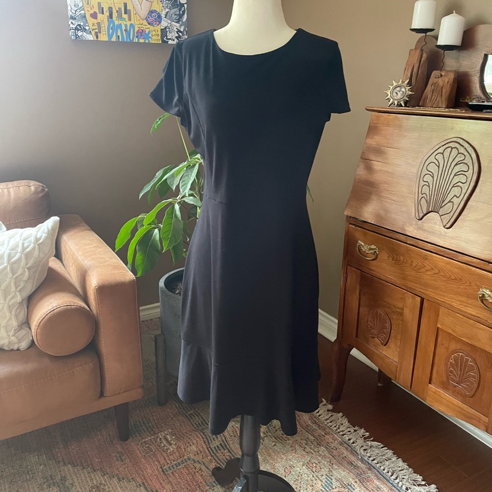 Michael Kors Classic Black Midi Dress